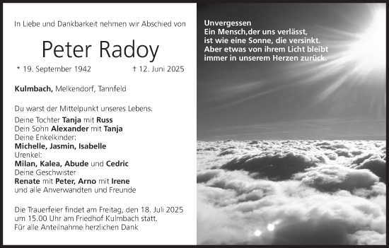 Anzeige von Peter Radoy von MGO