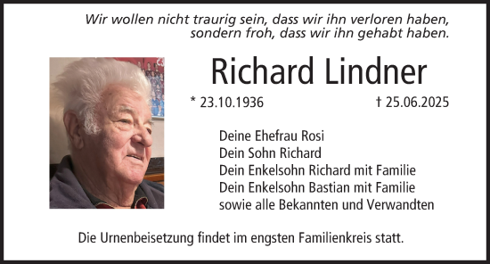 Anzeige von Richard Lindner von MGO