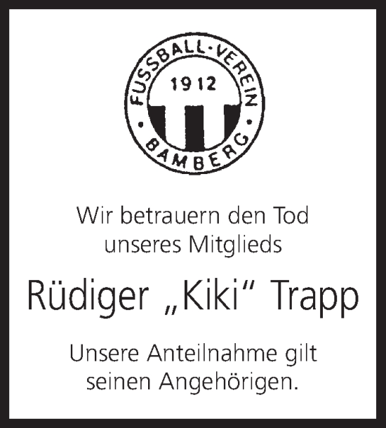 Anzeige von Rüdiger Trapp von MGO