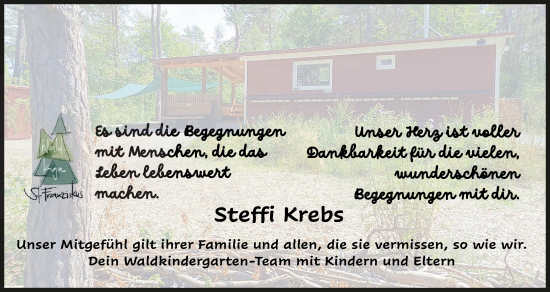 Anzeige von Steffi Krebs von MGO