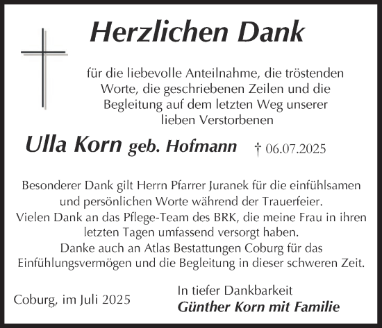 Anzeige von Ulla Korn von MGO