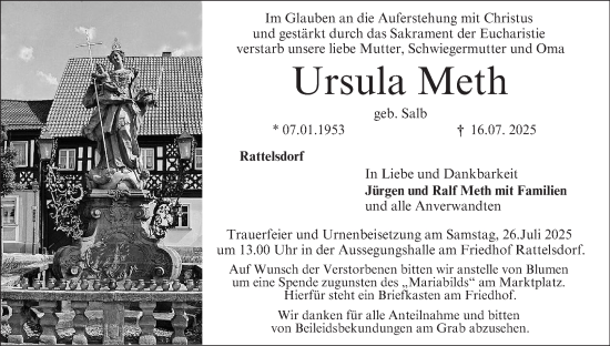 Anzeige von Ursula Meth von MGO