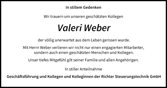 Anzeige von Valeri Weber von MGO