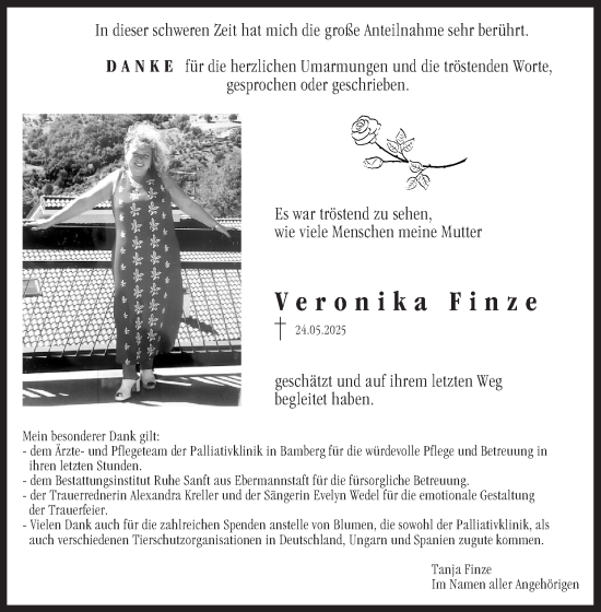 Anzeige von Veronika Finze von MGO