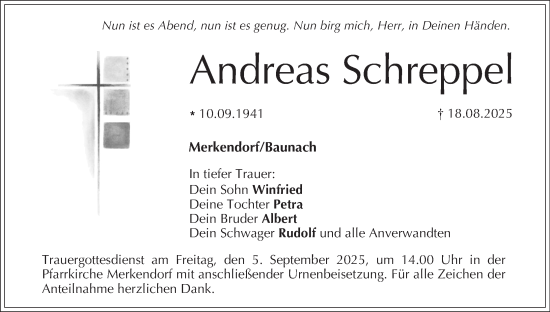 Anzeige von Andreas Schreppel von MGO