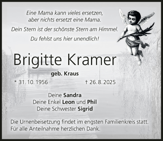 Anzeige von Brigitte Kramer von MGO