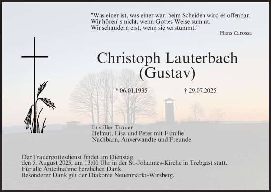 Anzeige von Christoph Lauterbach von MGO