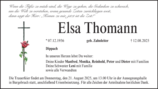 Anzeige von Elsa Thomann von MGO