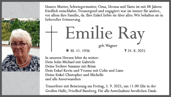 Anzeige von Emilie Ray von MGO
