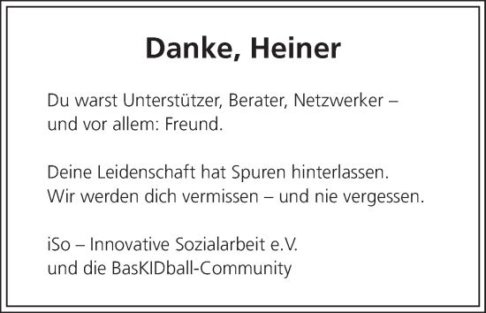 Anzeige von Heiner  von MGO