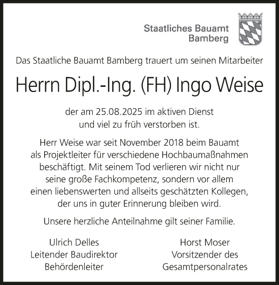 Anzeige von Ingo Weise von MGO