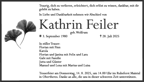 Anzeige von Kathrin Feiler von MGO