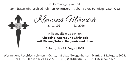 Anzeige von Klemens Mönnich von MGO
