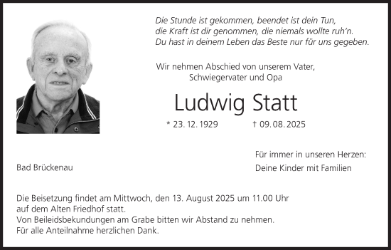 Anzeige von Ludwig Statt von MGO