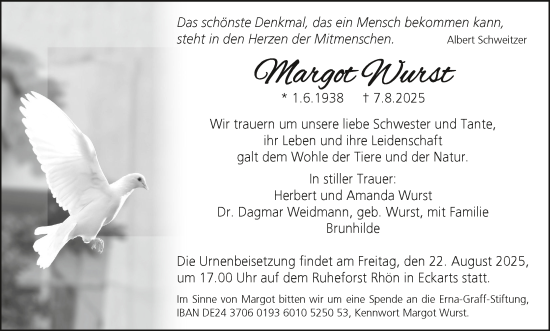 Anzeige von Margot Wurst von MGO