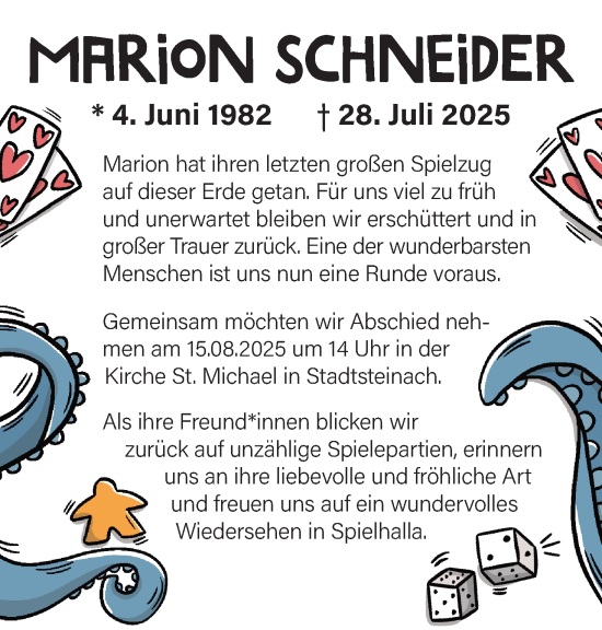Anzeige von Marion Schneider von MGO