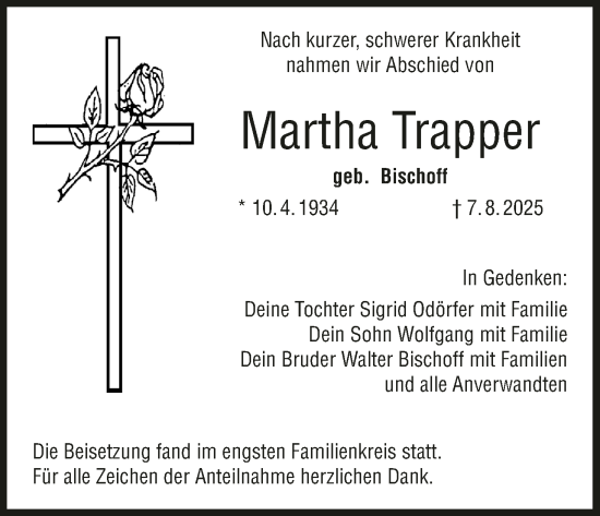 Anzeige von Martha Trapper von MGO