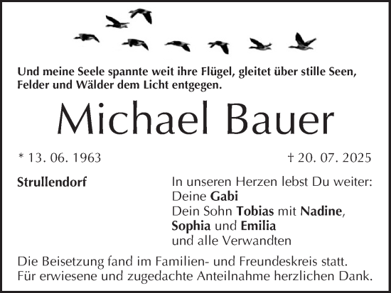 Anzeige von Michael Bauer von MGO