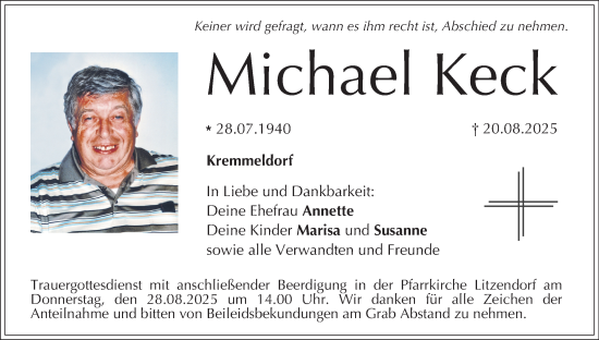 Anzeige von Michael Keck von MGO