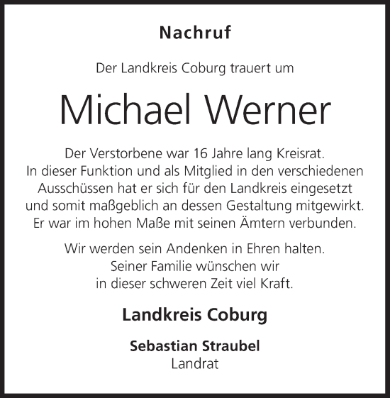 Anzeige von Michael Werner von MGO