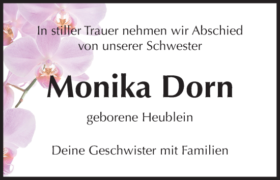 Anzeige von Monika Dorn von MGO