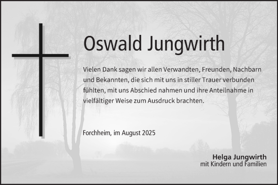 Anzeige von Oswald Jungwirth von MGO