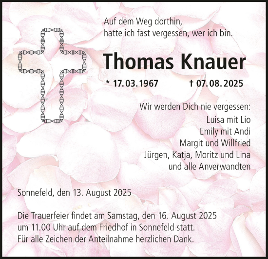 Anzeige von Thomas Knauer von MGO