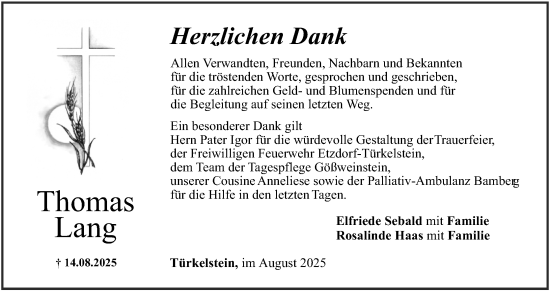 Anzeige von Thomas Lang von MGO