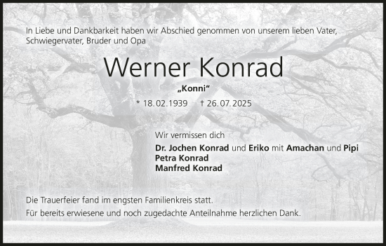 Anzeige von Werner Konrad von MGO