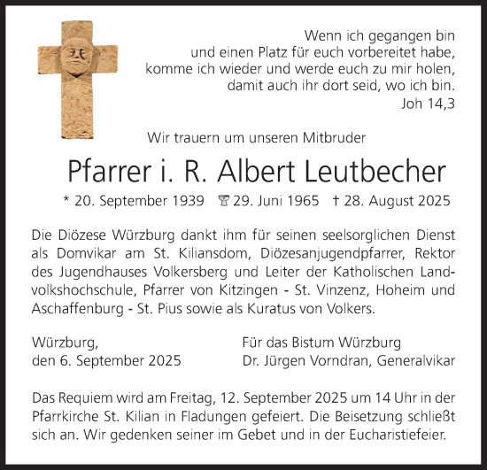 Anzeige von Albert Leutbecher von MGO