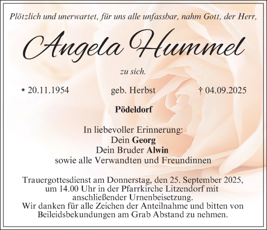Anzeige von Angela Hummel von MGO