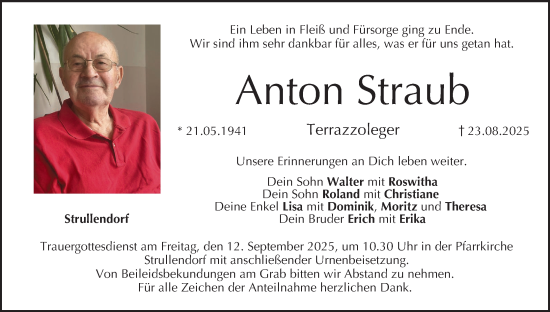 Anzeige von Anton Straub von MGO