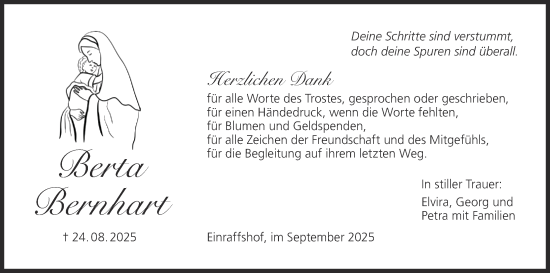 Anzeige von Berta Bernhart von MGO