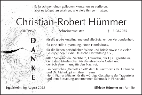 Anzeige von Christian-Robert Hümmer von MGO