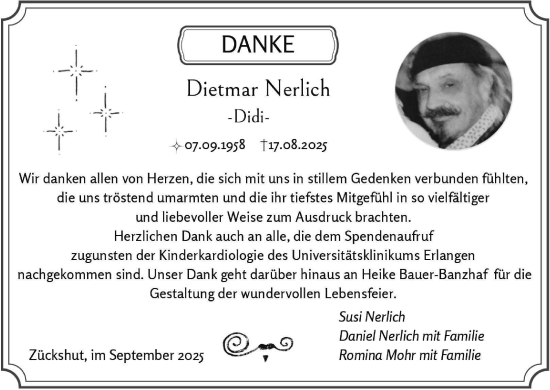 Anzeige von Dietmar Nerlich von MGO