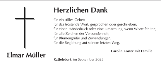 Anzeige von Elmar Müller von MGO