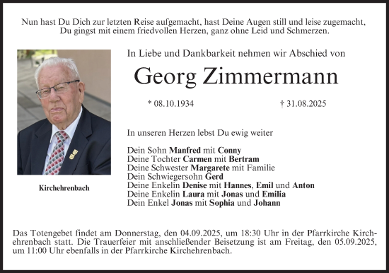 Anzeige von Georg Zimmermann von MGO