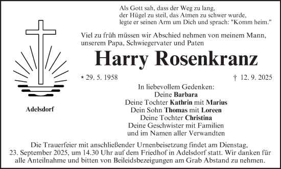 Anzeige von Harry Rosenkranz von MGO
