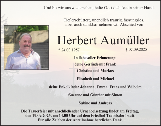Anzeige von Herbert Aumüller von MGO