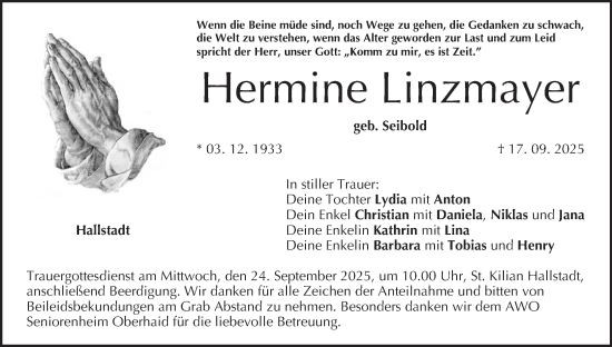 Anzeige von Hermine Linzmayer von MGO