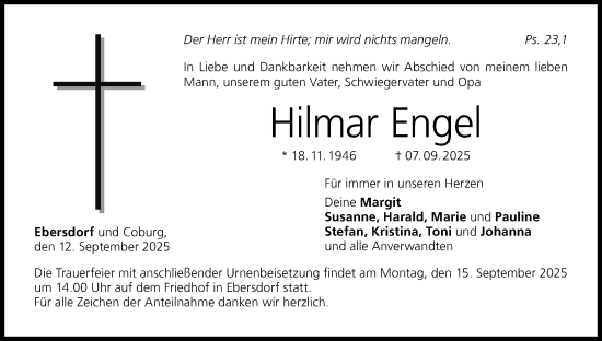 Anzeige von Hilmar Engel von MGO