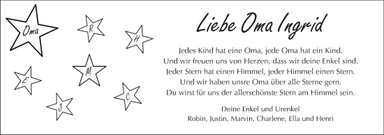 Anzeige von Ingrid Büttner von MGO