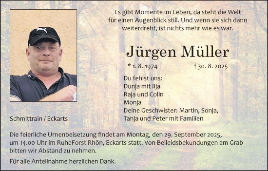 Anzeige von Jürgen Müller von MGO