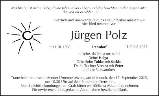 Anzeige von Jürgen Polz von MGO