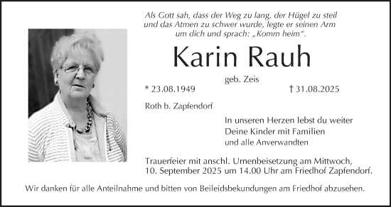 Anzeige von Karin Rauh von MGO