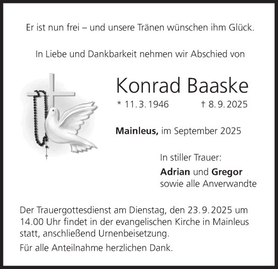 Anzeige von Konrad Baaske von MGO