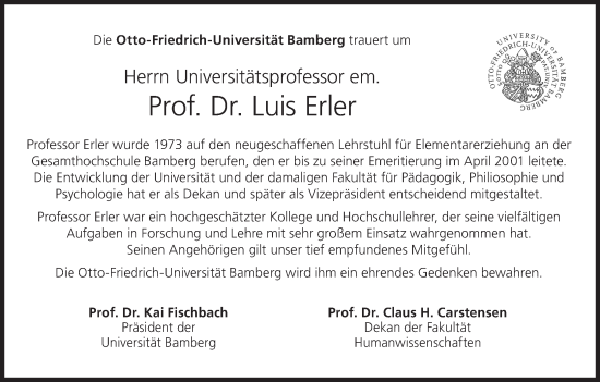 Anzeige von Luis Erler von MGO