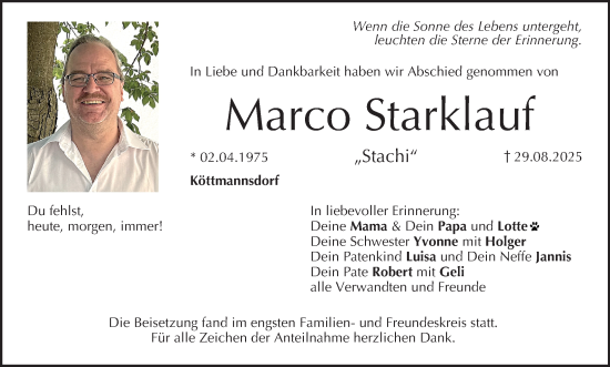 Anzeige von Marco Starklauf von MGO