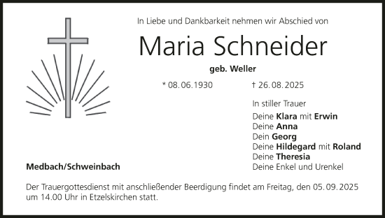 Anzeige von Maria Schneider von MGO
