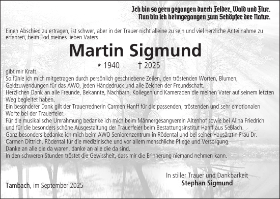 Anzeige von Martin Sigmund von MGO